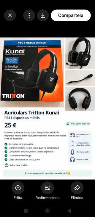 Auriculares Kunai TRITTON PS4 y Móvil