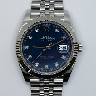 Rolex Datejust 41mm Acero Esfera Azul Brillantes