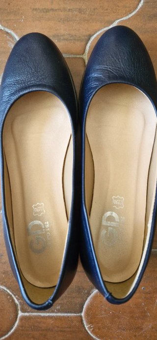 Zapatos Piel Azul Talla 38