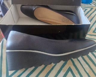 Zapatos Piel Azul Talla 38