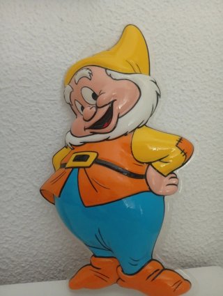 Figura vintage di gnomi in rilievo anni '80