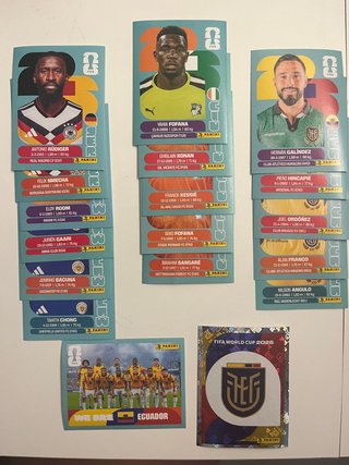 18 Cromos Panini Mundial FIFA 2026 Grupo E