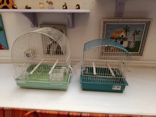 2 Jaulas para pájaros