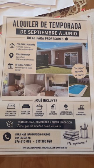 Apartamento larga temporada flexible.