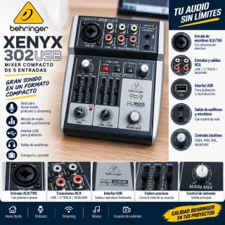 Mesa de Mezclas Behringer Xenyx 302USB