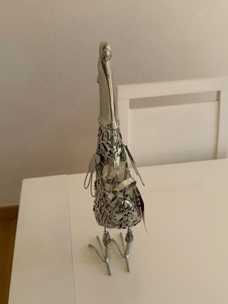 Figura Gallo Decorativo Metal 40cm