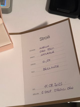 Anello oro 750 con diamante