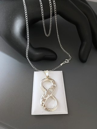 Colgante Infinito y Cadena Plata 925