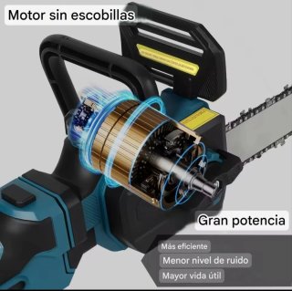 Motosierra Telescópica Recargable (2 Baterías)