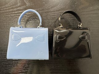 Mini Bolsos Tipo Hermes (Negro y Azul)