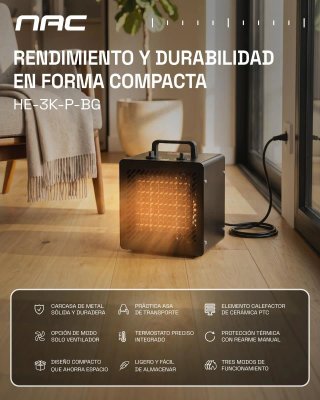 Calefactor Cerámico Industrial 3000W