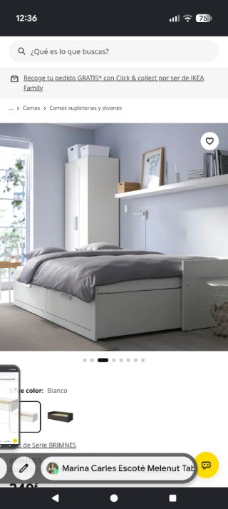 Cama nido Ikea Brimnes 80x200cm