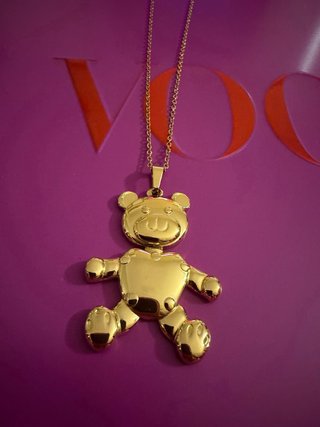Collana con ciondolo orsetto dorato