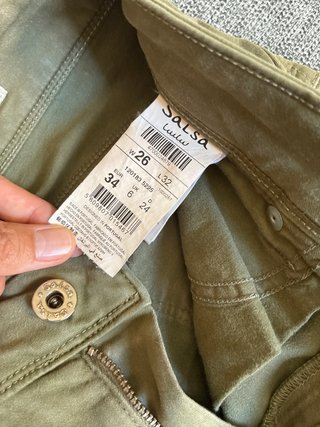 Pantalón Salsa Push Up Verde Talla XS