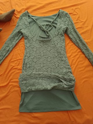 Vestido negro encaje talla S/M