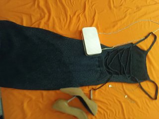 Vestido negro encaje talla S/M