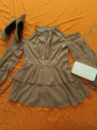 Vestido negro encaje talla S/M