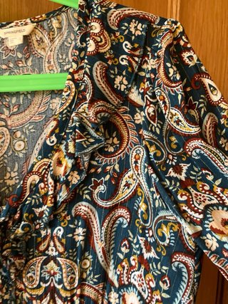 Vestido largo estampado paisley
