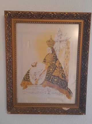 Cuadro Virgen de las Angustias Seda