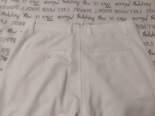 Pantalones blancos Zara Talla M y stussy