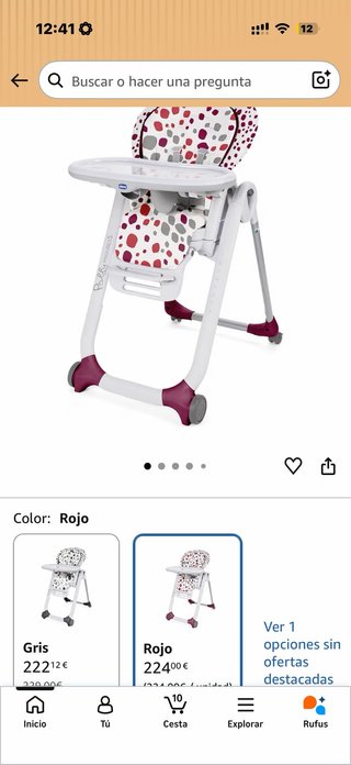 Silla de comer Chicco Polly 2 en 1