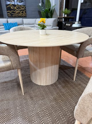Juego Comedor Mesa Redonda + 4 Sillas