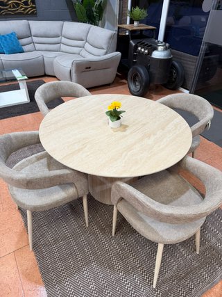 Juego Comedor Mesa Redonda + 4 Sillas