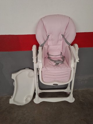 Trona Brevi Rosa Plegable Doble Bandeja
