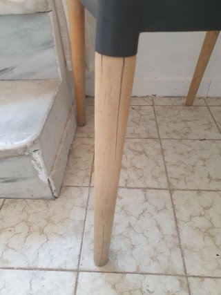 Silla comedor Wishbone negra y madera