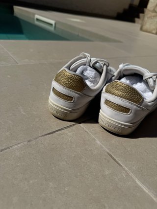 Zapatillas Mujer Tommy Hilfiger Blancas Doradas