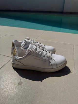 Zapatillas Mujer Tommy Hilfiger Blancas Doradas