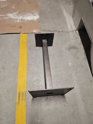 Pie de mesa metálico cuadrado varias uds y modelos