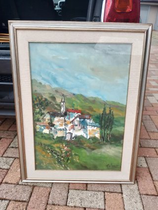 Quadro olio su tela paesaggio
