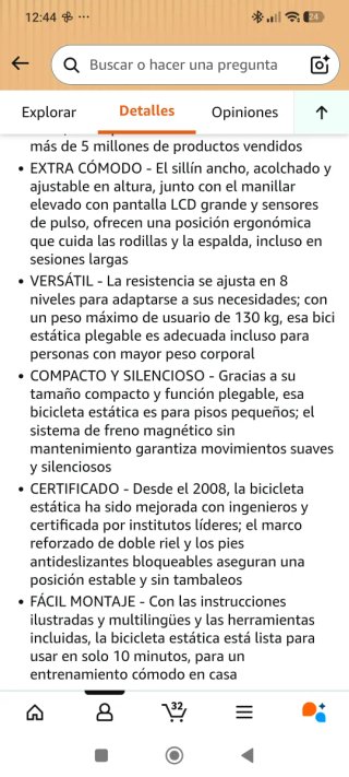 Bicicleta Estática Plegable Ultrasport