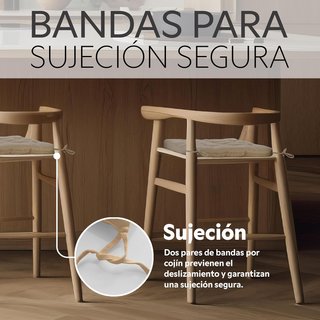 Juego 4 Cojines Asiento Brandsseller Beige