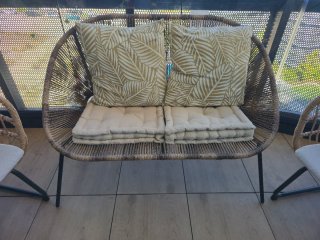 Conjunto terraza ratán 2 sillones y sofá