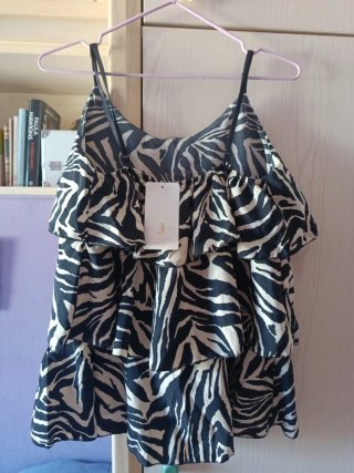 Blusa J Studio con estampado cebra