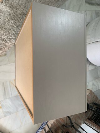 Cómoda de 5 cajones gris