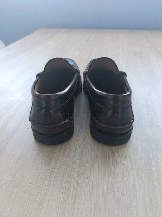 Mocasines niño piel burdeos