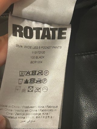Pantaloni Rotate in ecopelle neri