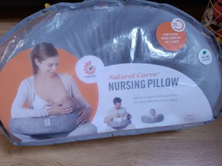 Almohada Lactancia Ergobaby Gris Natural Curve