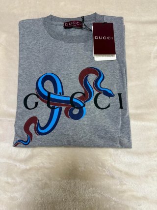 Camiseta Gucci Gris Serpiente Multicolor