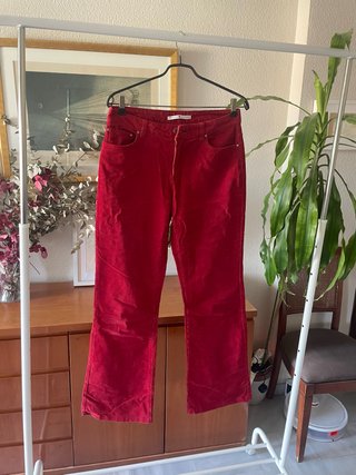 Pantalones de pana Tommy Hilfiger rojos