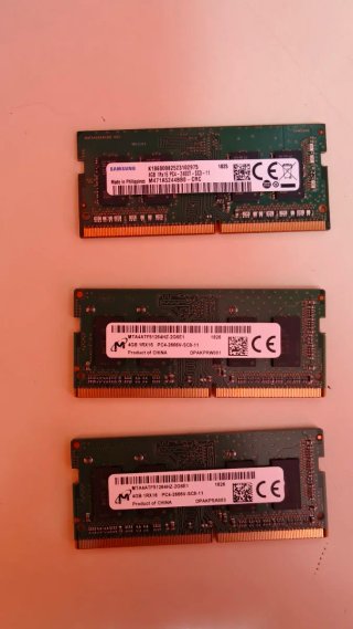 Memoria RAM Portátil Samsung y Micron 4GB