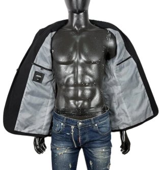 Blazer Burton Menswear London Uomo L Nero Cotone