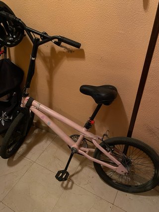 Bicicleta BMX rosa para adulto/adolescente