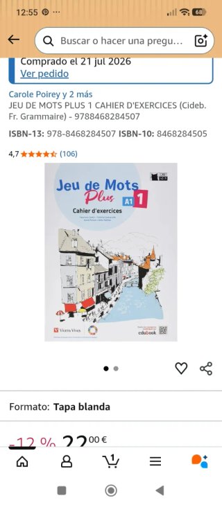 JEU DE MOTS PLUS 1 CAHIER D'EXERCICES. Sin usar