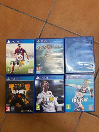 Juegos PS4: FIFA 15, God of War, FIFA 18, FIFA 19,