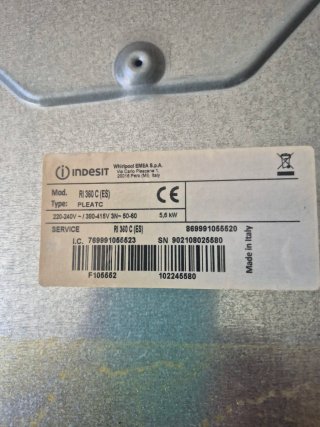 Placa Vitrocerámica Indesit RI 360 C Repuesto