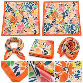 Pañuelo 70x70 cm Flores Multicolor